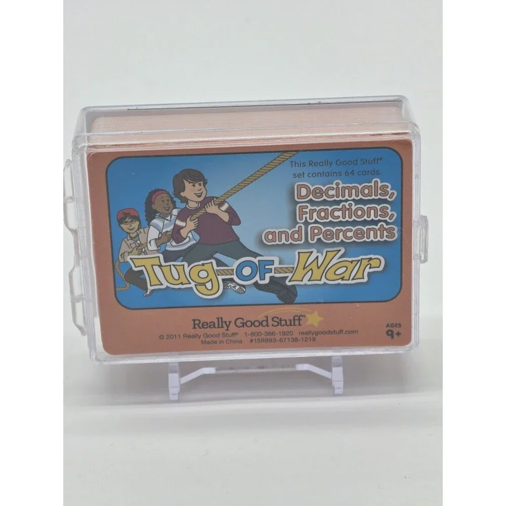 Decimals, Fractions, And Percents Tug O War Card Game Really Good Stuff